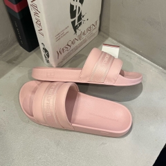 Dép Tommy Hilfiger Webbed Logo Pool  Foggy Pink FW08529 650