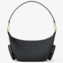 Túi Michael Kors Merritt Small Signature Logo Convertible Shoulder Black 35R6G0WC1B