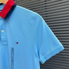 Áo Polo Tommy Hilfiger Slim Fit Flag Tipped Logo Blue 78JA891 410FAP
