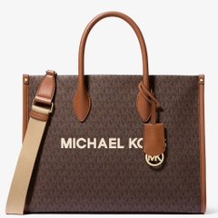 Túi Michael Kors Mirella Medium Signature Logo Tote Bag Brown 35R5G7ZT2B