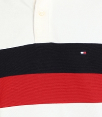 Áo Polo Tommy Hilfiger Regular Fit Colorblock Ancient White MW33218 100