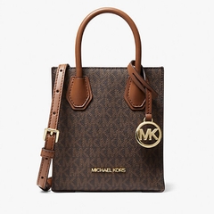 Túi Michael Kors Mercer Extra-Small Logo and Leather Brown 35T1GM9C0I