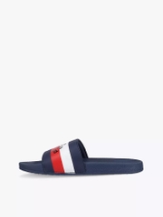 Dép Tommy Hilfiger Stripe Logo Blue White Red TZ001588 491