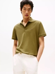 Áo Polo Tommy Hilfiger Regular Fit Smooth Cotton Uniform Olive 78JB751 300