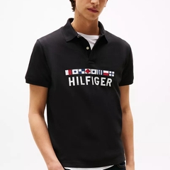 Áo Polo Tommy Hilfiger Regular Fit Nautica Graphic Joey SS Logo Black XM04760 001