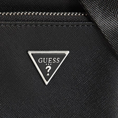 Túi GUESS Faux-Leather Saffiano Crossbody Black HMMISAP4263