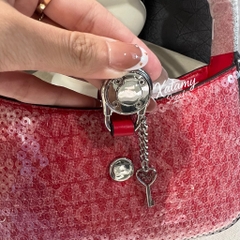 Túi Michael Kors Outlet Lyra Extra-Small Signature Logo Crossbody Bag Bright Red 35R5S1YC0B