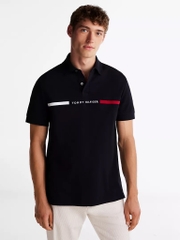 Áo Polo Tommy Regular Fit Embroidered Stripe Navy MW38130 400