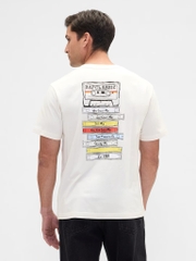 Áo GAP Everyday Soft Relaxed Graphic T-Shirt Vintage Ivory Frost 117156 90 01