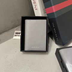 Ví Calvin Klein Refined Saffiano Compact Bifold Wallet Grey 4D1015G 020