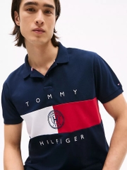 Áo Polo Tommy Hilfiger Regular Fit Chest Logo Navy XM04201 402
