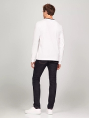 Áo Tommy Hilfiger Embroidered Flag Logo Long-Sleeve T-Shirt White 78JA525 100