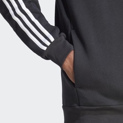 Áo Khoác adidas Nam ESSENTIALS Fleece 3S Full-zip Hoodie Black IB4029