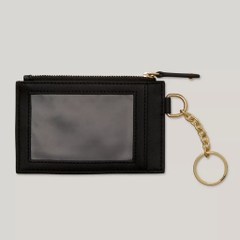 Ví Tommy Hilfiger Monogram Zip Coin Purse and ID Wallet Black 69JA575 001
