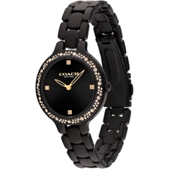 Đồng Hồ COACH 32MM Chelsea Women's Watch Ionic Plated Black Steel Strap Black Dial 14504352