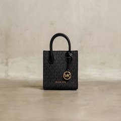 Túi Michael Kors Mercer Extra-Small Logo and Leather Black 35T1GM9C01