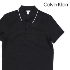 Áo Polo Calvin Klein SS Raiset Thin Stripe Pique Logo Black 4L0089S 001