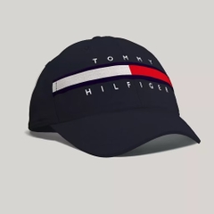 Nón Tommy Hilfiger Flag Stripe Logo Baseball Cap Sky Captain 78B4207 416