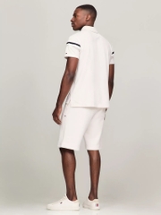 Áo Polo Tommy Hilfiger Regular Fit Global Stripe Monotype Weathered White 78JA885 100