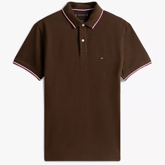 Áo Polo Tommy Hilfiger Regular Fit Wicking In Dark Coffee 78J2653 204