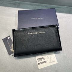 Ví Tommy Hilfiger Large Zip Wallet Pebble Black 6946753 990