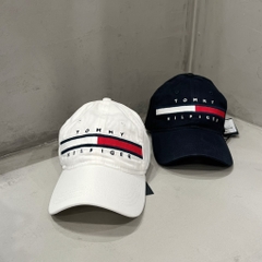 Nón Tommy Hilfiger Flag Stripe Logo Baseball Cap White 78B4207 100