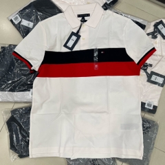 Áo Polo Tommy Hilfiger Regular Fit Colorblock Ancient White MW33218 100