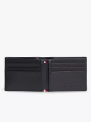 Ví Tommy Hilfiger Men's Allover Flag Logo Leather Bifold Wallet Space Blue AM14241 400