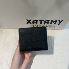 Ví Michael Kors Mens Hudson Pebbled Leather Billfold Wallet With Coin Pouch Black 39T4LHDF3L