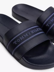 Dép Tommy Hilfiger Webbed Logo Pool Space Blue FW08529 400
