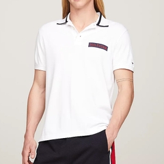 Áo Polo Tommy Hilfiger Regular Fit Monotype Logo Patch White MW34786 100