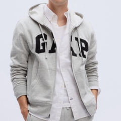 Áo GAP Relaxed Logo Zip Hoodie Grey 218871 73 1 0002