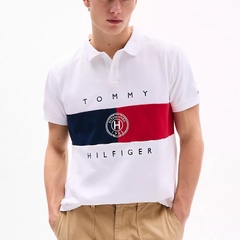 Áo Polo Tommy Hilfiger Regular Fit Chest Logo White XM04201 100