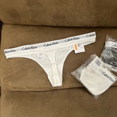 Underwear Calvin Klein Women's Carousel Cotton Thong White D1617 100