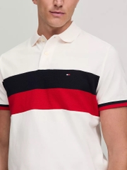 Áo Polo Tommy Hilfiger Regular Fit Colorblock Ancient White MW33218 100