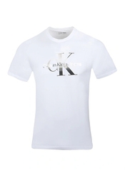 Áo Calvin Klein Silver Monogram Brilliant White SP40578524 40IC848110