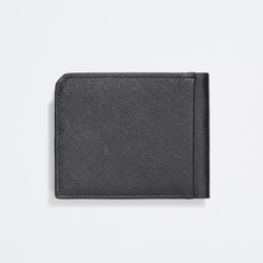 Ví Calvin Klein Saffiano Leather Card Case Bifold Wallet Black 40W0733 010