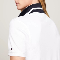Áo Polo Tommy Hilfiger Regular Fit Monotype Logo Patch White MW34786 100