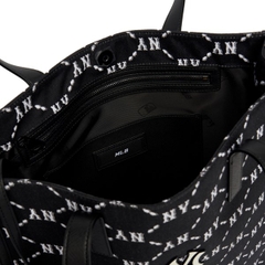 Túi Tote MLB Monogram Diamond Jacquard NY Black 3AORM012N-50BKS