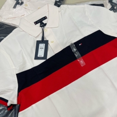 Áo Polo Tommy Hilfiger Regular Fit Colorblock Ancient White MW33218 100