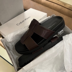 Dép Calvin Klein Rolinde Sandal Dark Brown 201