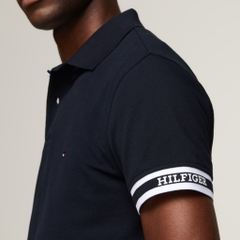 Áo Polo Tommy Hilfiger Slim Fit Monotype Cuff Navy MW34737 401