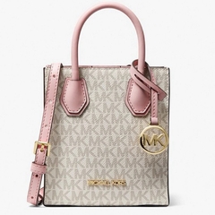 Túi Michael Kors Mercer Extra-Small Logo and Leather Rose Poudre Multi 35T1GM9C0I