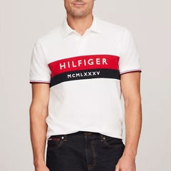 Áo Polo Tommy Hilfiger Regular Fit Chest Embroidered White 78J9452 100