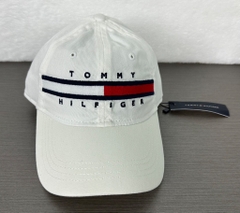 Nón Tommy Hilfiger Flag Stripe Logo Baseball Cap White 78B4207 100