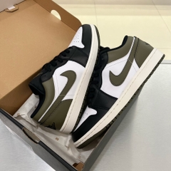 Jordan 1 Low Black Medium Olive 553558 092