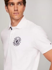 Áo Polo Tommy Hilfiger Regular Fit Embroidered Heritage White 78JB576 100
