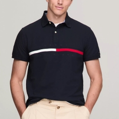 Áo Polo Tommy Hilfiger Regular Fit Embroidered Stripe Logo Navy 78JB117 410