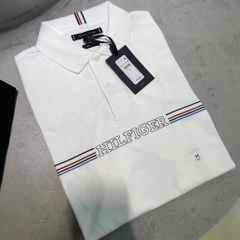 Áo Polo Tommy Hilfiger Regular Fit Monotype Chest Stripe White MW34769 100