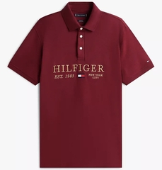 Áo Polo Tommy Hilfiger Regular Fit Embroidered Monoype Logo Interlock Burgundy XM06075 500